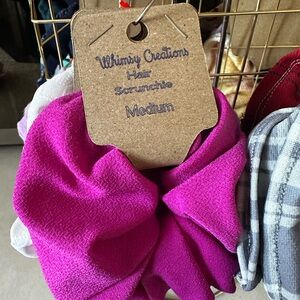 Whimsy Creations Pink Hair Scrunchie medium